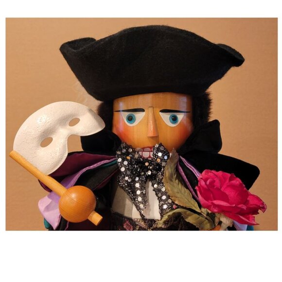 1990s Steinbach Original LARGE Handmade Nutcracker Phantom of the Opera, 17-inch - Picture 2 of 12